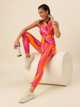 Cukoo Pink and Orange Sports Bra and Legging Set