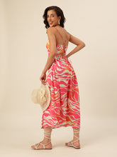 CUKOO Pink Sunset Maxi Resort Wear Beach Dress – Breezy, Bold, and Beautiful