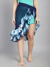 Blue Ruffled cover up Sarong