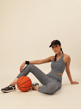 Cukoo Gingham White black Checker Sports Bra and Legging Set