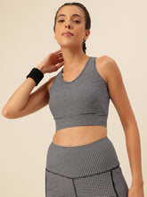 Cukoo Gingham White black Checker Sports Bra