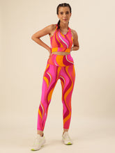 Cukoo Pink and Orange Sports Bra and Legging Set