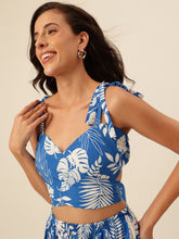 CUKOO Blue Tropical Two-Piece Resort wear / Beach Dress