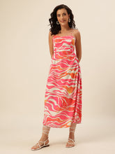 CUKOO Pink Sunset Maxi Resort Wear Beach Dress – Breezy, Bold, and Beautiful