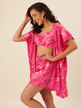 CUKOO Pink Marble Three-Piece Resort Wear Beach Wear – Easy, Breezy, and Totally Insta-Ready!