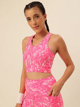 Cukoo Pink Marble Print Sports Bra