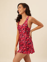 CUKOO Padded Red Floral Print One-Piece Swimwear