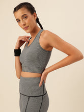 Cukoo Gray Geometric Print Sports Bra