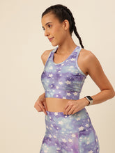 Cukoo Purple Star Print Sports Bra