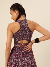 Cukoo Purple Geometric print Sports Bra