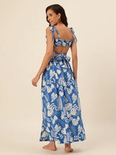 CUKOO Blue Tropical Two-Piece Resort wear / Beach Dress