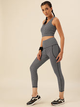 Cukoo Gingham White black Checker Sports Bra and Legging Set