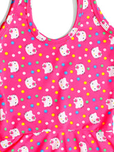 CUKOO Girls Pink Kitty Print Swimsuit