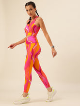 Cukoo Pink and Orange Sports Bra and Legging Set