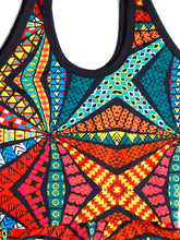 CUKOO Girls Multicolor Geometric Print Swimsuit