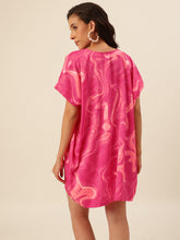 CUKOO Pink Marble Three-Piece Resort Wear Beach Wear – Easy, Breezy, and Totally Insta-Ready!