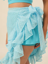 CUKOO Sky Blue Ruffled cover up Sarong