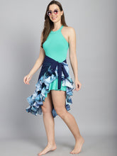 Blue Ruffled cover up Sarong