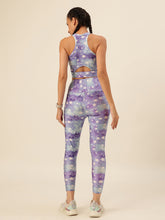 Cukoo Purple Star Print Sports Bra and Legging Set