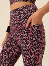 Cukoo Purple Geometric print Sports Bra and Legging Set