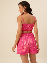 CUKOO Pink Marble Three-Piece Resort Wear Beach Wear – Easy, Breezy, and Totally Insta-Ready!