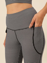 Cukoo Gingham White black Checker Sports Bra and Legging Set