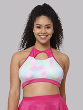 CUKOO Padded Pink Halter Neck Swim Top