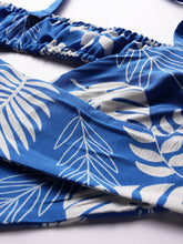 CUKOO Blue Tropical Two-Piece Resort wear / Beach Dress