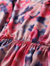 CUKOO Pink & Blue Tie-Dye Resort Wear Beach Wear Dress for Women