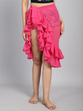 Pink Ruffled cover up Sarong