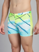 CUKOO Men Blue Green Abstract Printed Swim Bottoms