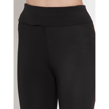 Cukoo Acitve Wear: Black Yoga Pants for Women Maroon Sides - Cukoo 