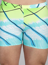 CUKOO Men Blue Green Abstract Printed Swim Bottoms