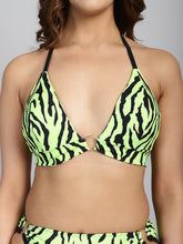 CUKOO Padded Green Animal Two piece Bikini Swimwear